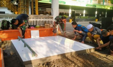 Kodim 0815/Mojokerto Siapkan Santri Jadi Prajurit, Bangun Sarana Garjas B di Ponpes Darul Hikam